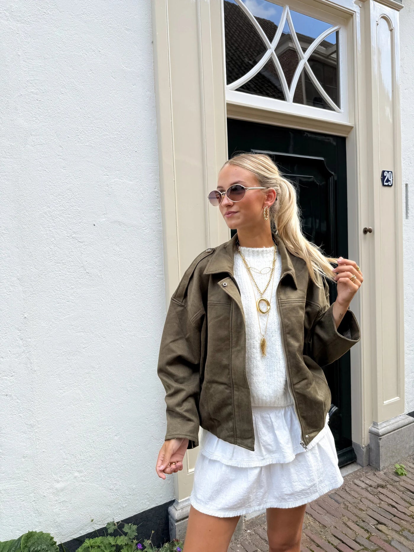 VIRAL Suedine Bomber Jacket