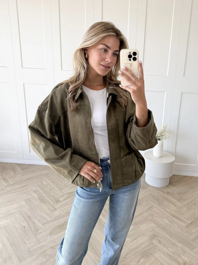 VIRAL Suedine Bomber Jacket