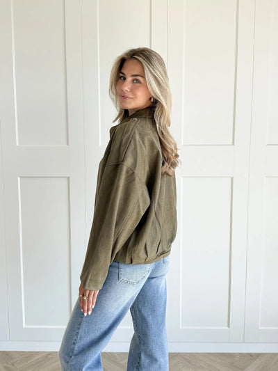 VIRAL Suedine Bomber Jacket