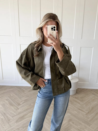 VIRAL Suedine Bomber Jacket