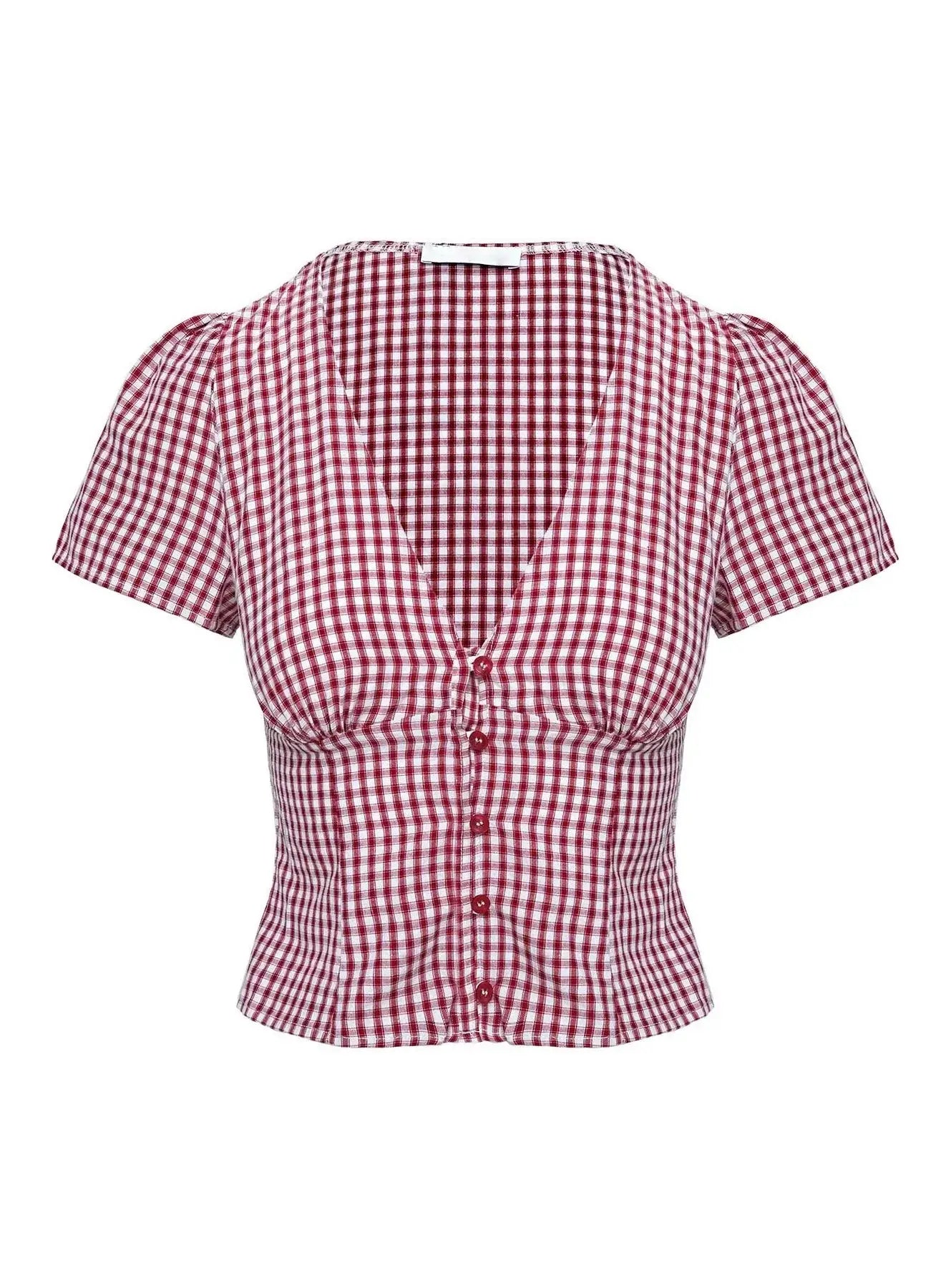 Isolda Top Red Gingham