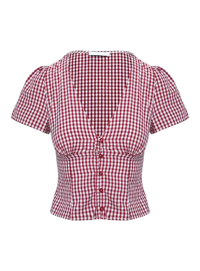 Isolda Top Red Gingham
